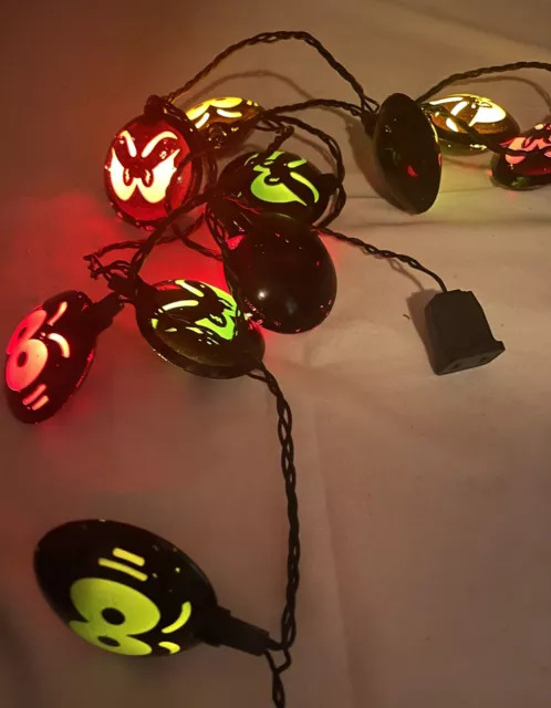 Halloween Light Strands Glowing Eyes And Faces Stackable Strands Novelty Lights