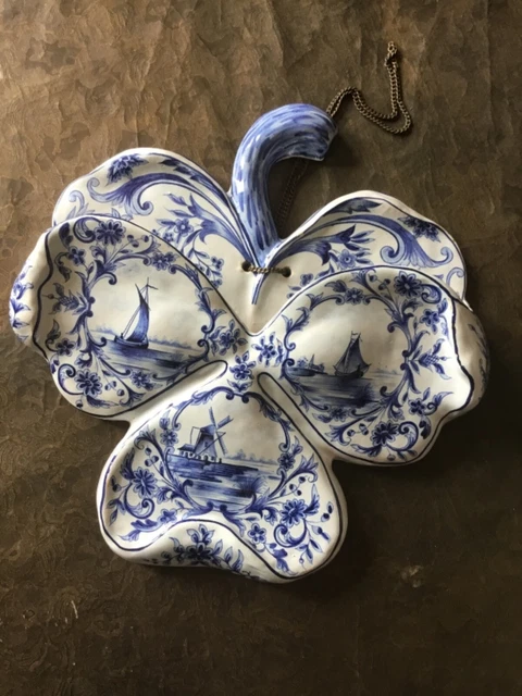 Large Blue and White  Delft Wall Pocket, Joost, Thoolft & Labouchere, circa1900