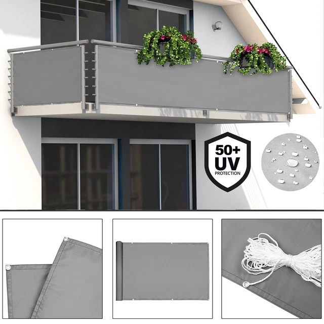 Brise-Vue Pour Balcon Et Jardin - Tissu HDPE Résistant, 1.2m X 30m, Protection Contre Regards, Vent Et Poussière