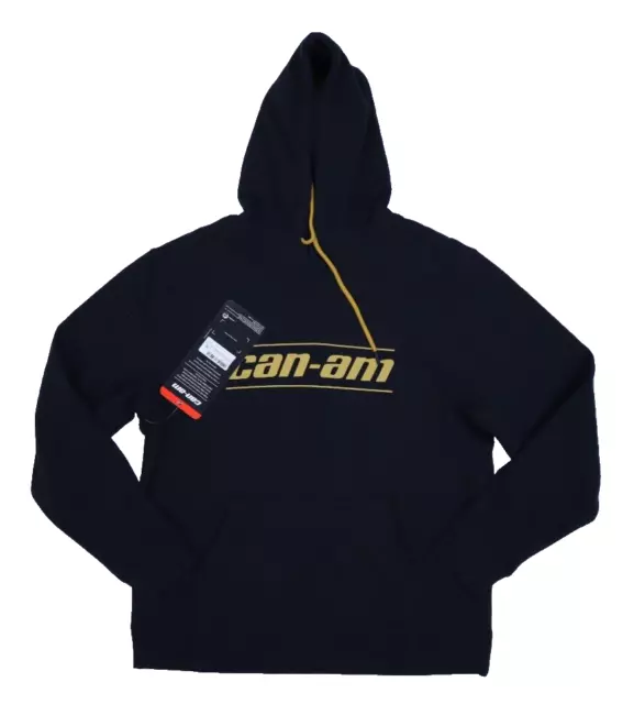 Can-Am BRP Signature Pullover Hoodie Black w Gold Logo Sweatshirt Womens L