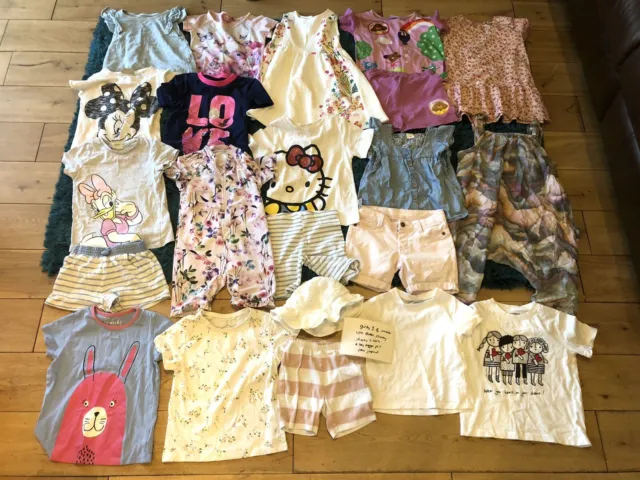 Girls Age 3-4 Years Summer Clothes Bundle Next Boden Disney Shorts T-shirt Dress