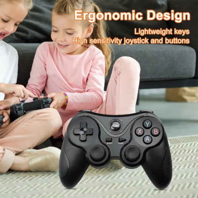 Dual Shock Gamepad Joystick Wireless Game w/Charging Cable for iOS/Android/PS3