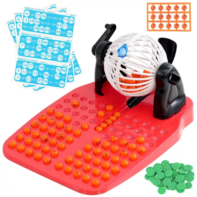 Bingo Lotto Game Play Set Family Traditional Party Fun Toys 90 Numbered Balls