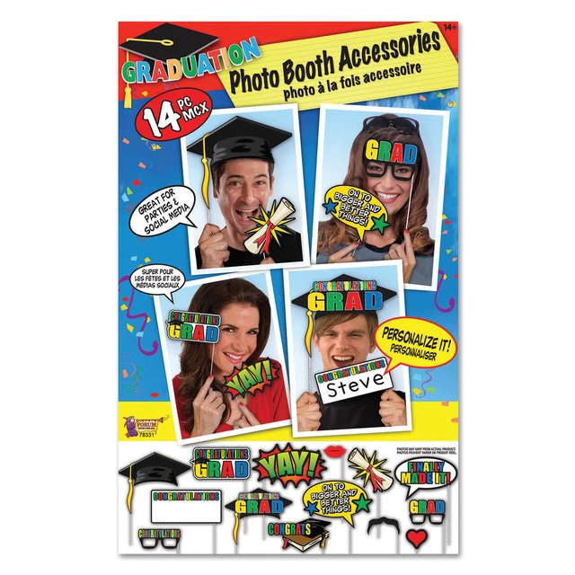 BRISTOL NOVELTY GRADUATION Photo Booth Set (14 Piece) (BN1431) 14.81