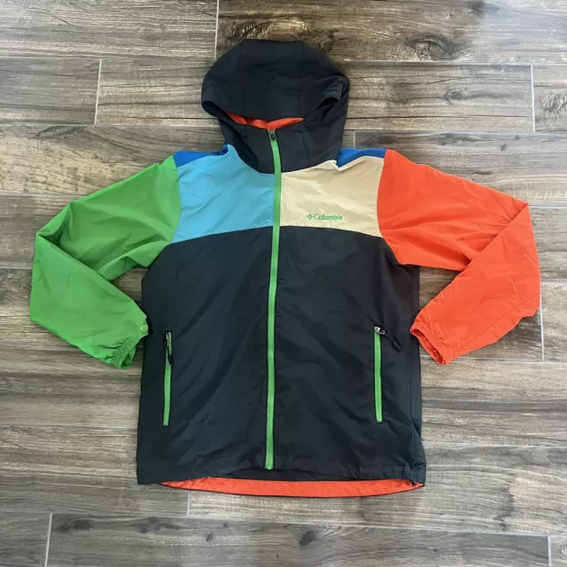 Columbia Bozeman rock jacket color blocking size medium windbreaker
