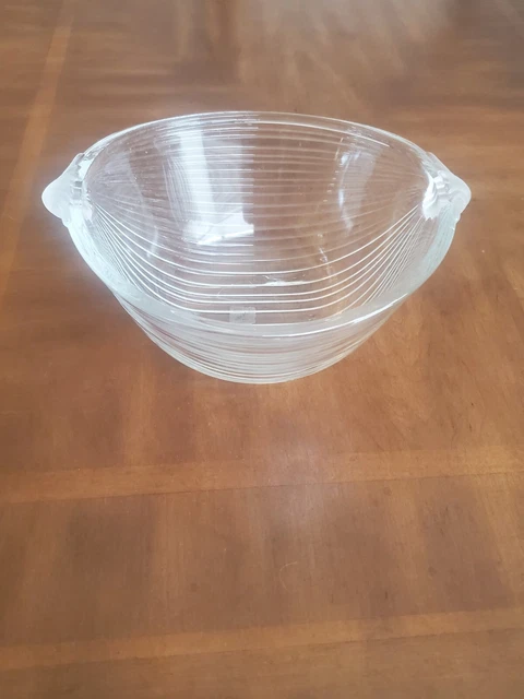Mikasa Neo Classic Glass Serving Bowl with Frosted Handles