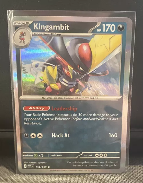 Kingambit Illustration Rare from Scarlet & Violet Base Set! #kingambit, pokemon card