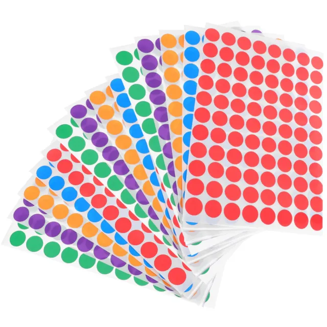 15 fogli di adesivi piccoli punti regalo adesivi etichette cerchio etichette di tenuta rotonde