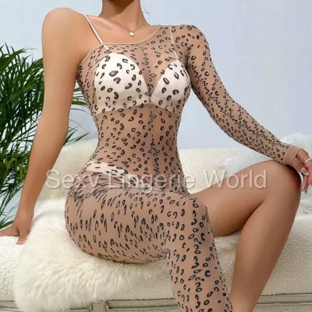 Best Women Body stocking Lingerie Babydoll Top Sexy One Leg Style Stars Bodysuit