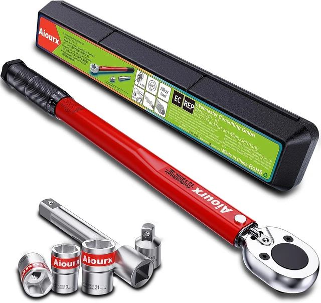 1/2 Inch Drive Click Torque Wrench Set 8-168 Ft.-Lb. | 10.8-227.8 Nm 6 Pieces
