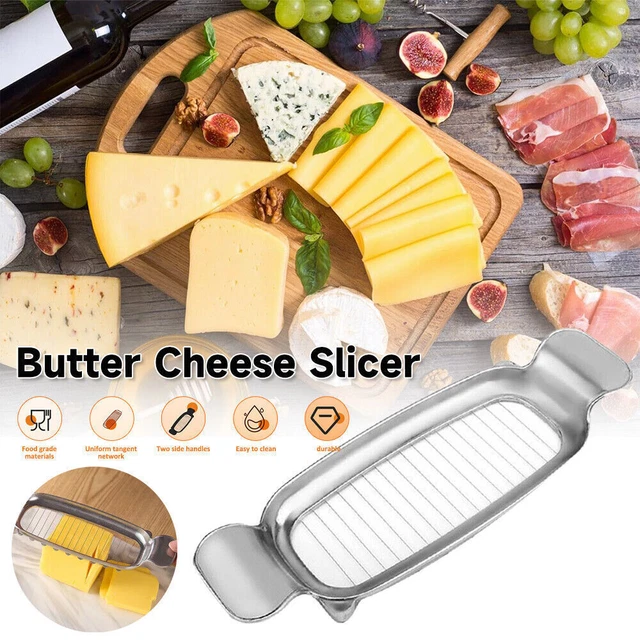 STAINLESS STEEL BLOCK Cheeses Butter Slicer Cutter With Handle Kitchen ...
