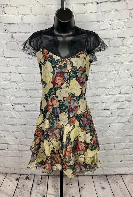 Polo Ralph Lauren RUGBY Dress Womens 4 Floral Sheer Lace Sleeve Custom NWT $398