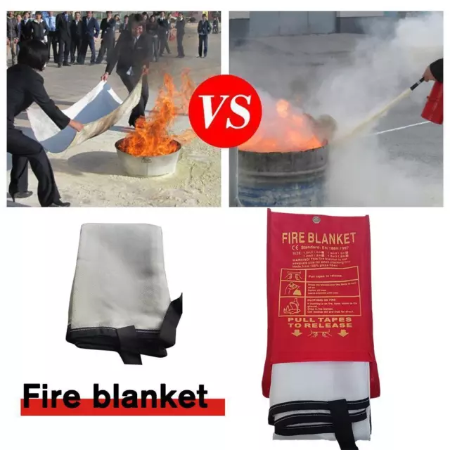 Fire Blanket Emergency Flame Retardant Shelter Safety Kitchen For Caravan, K3N8
