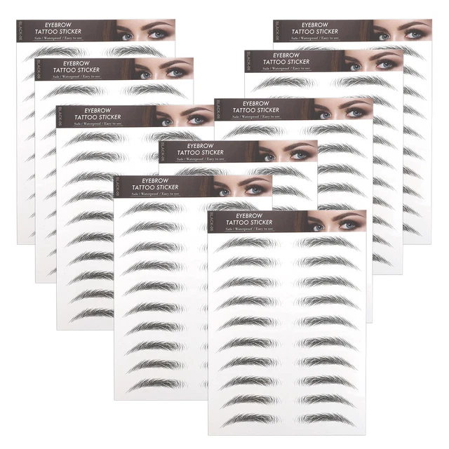 10 pegatinas para cejas mujeres líneas de cejas pegatinas de transferencia damas