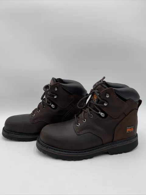 Timberland PRO 6" Pit Boss Steel Toe Work Boots Brown Leather Men’s Size 10.5W 3