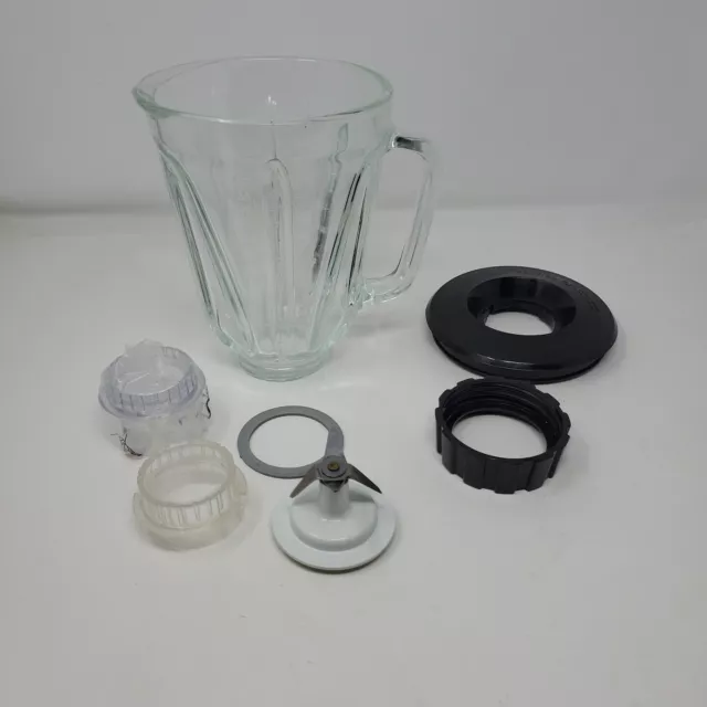 5 Cup 40 oz Round Glass Blender Jar with Lid Replacement Part 3310-656 Compatible with Hamilton Beach Blenders