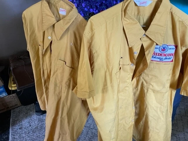 Set of 2 Vintage Wiedemann Bohemian Special Beer work shirts