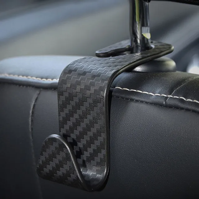 2× Universal Car Interior Back Seat Headrest Hooks Car Storage Accessories Black