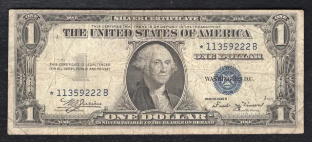 Fr. 1611* 1935-B $1 One Dollar *Star* Silver Certificate Currency Note