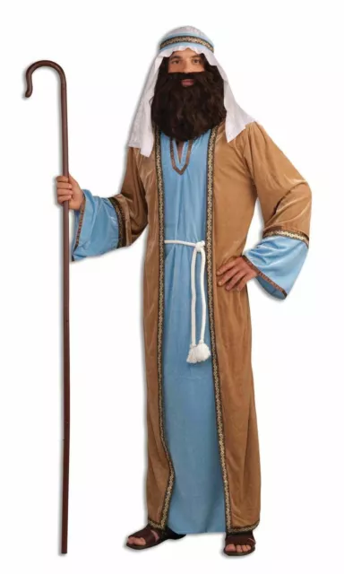 Deluxe Joseph Costume Adult Men Std Veil Manger Christmas Velvet Manger Biblical