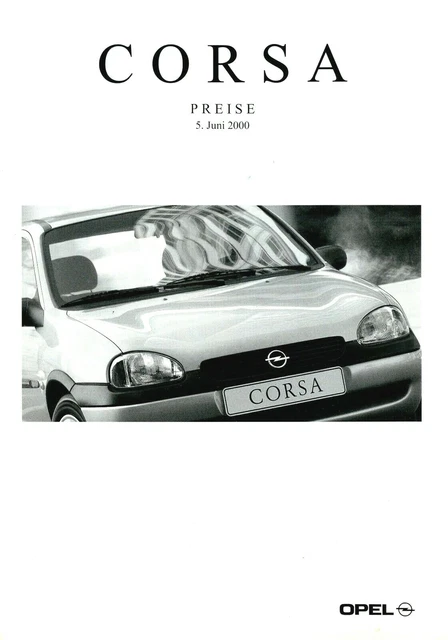 Opel Preisliste Corsa