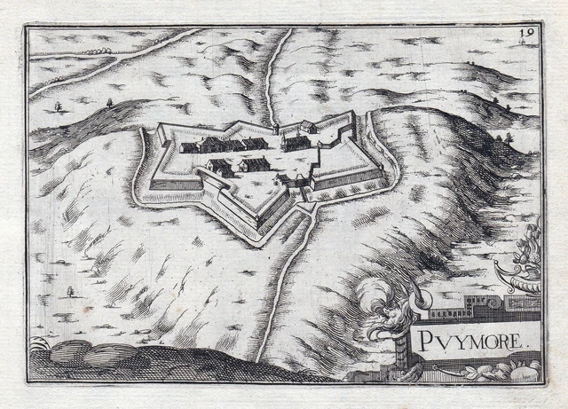 Gravure Ancienne Originale De La Haute-Marne (Champagne-Ardenne) - 1630 - Carte