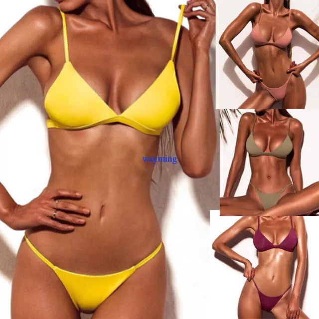 Womens Padded Bra Bikini Set Swimsuit Women Sexy Push-up Swimwear Bathing Suit