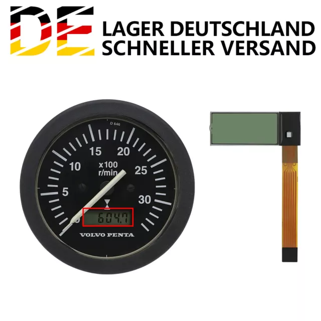 Display für Volvo Penta Drehzahlmesser Stundenmesser 873688, 873999, 873686