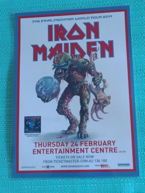 IRON MAIDEN - 2011 Australia Tour THE FINAL FRONTIER - Laminated Poster - SYDNEY