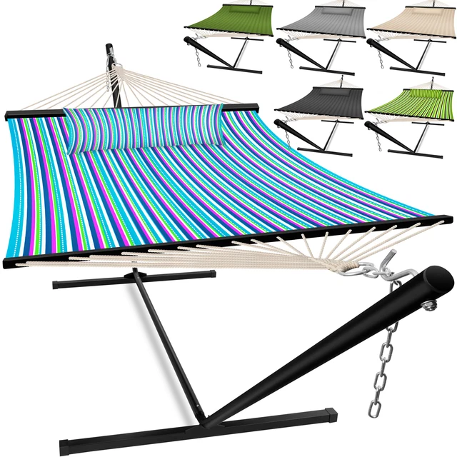 KESSER® Hängematte HILL mit Gestell Kissen Sonnenliege 2 Personen 200kg Liege