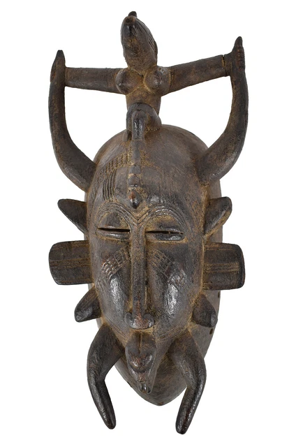 Senufo Kpelie Wood Mask Cote D'Ivoire