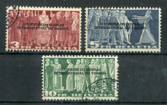 6581) SCHWEIZ 1939 - Mi.Nr. 57 - 59 gestempelt - ÄMTER BIT 65.-€