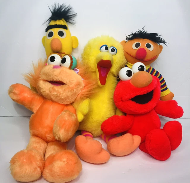 Vtg Sesame Street Bert Ernie Big Bird Playskool Elmo Zoe Tyco Plush  Doll Muppet