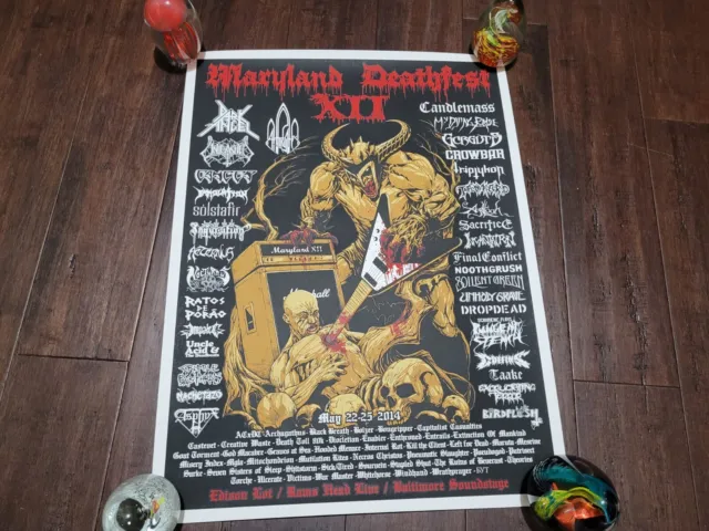 RARE Maryland Deathfest XII Metal Bands Baltimore 2014 Poster Numbered 240/250