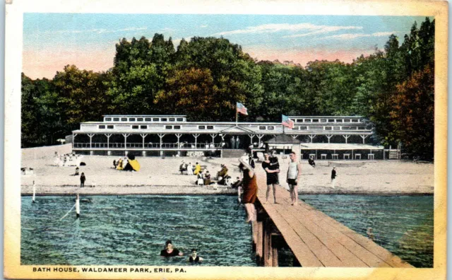 1910s Bath House Waldameer Park Erie Pennsylvania Postcard