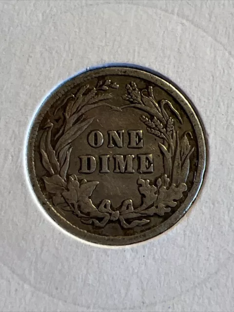 1903 USA One Dime Barber Silver Coin - USA - Reversed