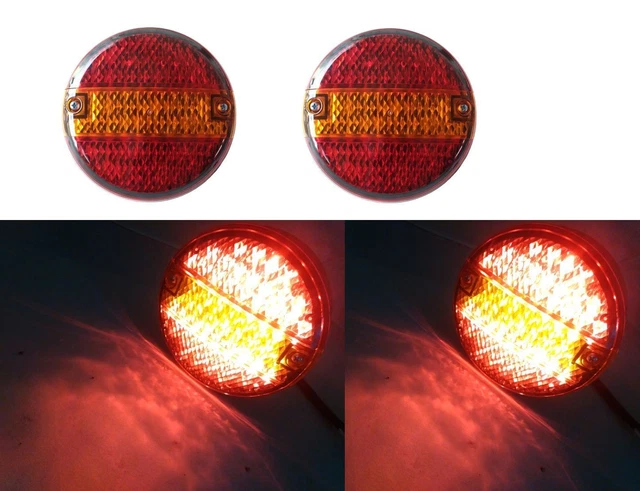 12V-24V LED Luci Di Ingombro Laterali Doppie Fanale Posteriore Impermeabile Rosso Giallo Lampada Di Ingombro Per Rimorchi Per Autocarri - Foto 14