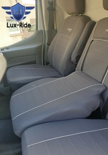 thumbnail image 2 of Lux-Ride Tailored Fabric Seat Cover Set – Front Full Set For Ford Transit Mk8 2016-2024, Graphite Grey 2 of 2