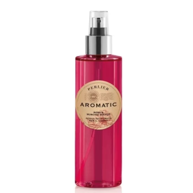 Perlier Aromatic Acqua Profumata per il Corpo Rosa e Muschio Bianco Spray 200ml