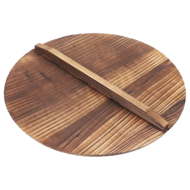 Tapa de cocina wok antiescalda de madera tapa utensilios de cocina para el hogar