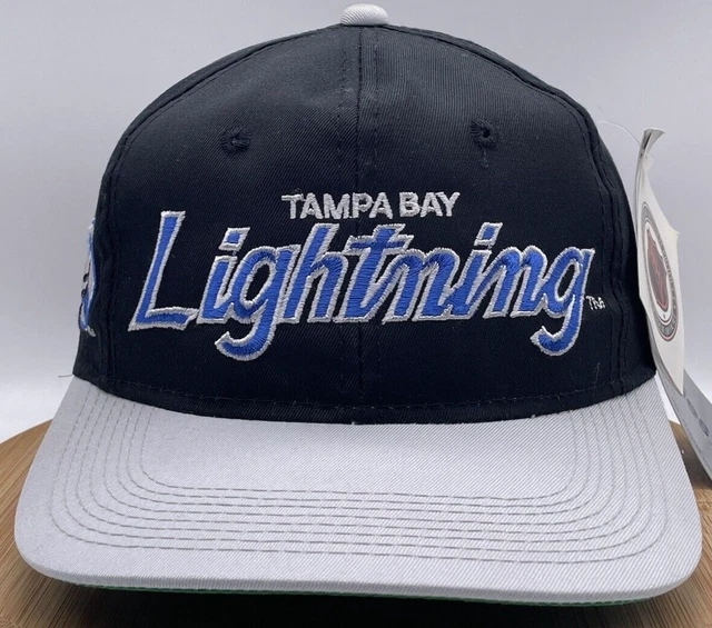 90's Tampa Bay Lightning Starter NHL Pinwheel Snapback Hat Rare VNTG