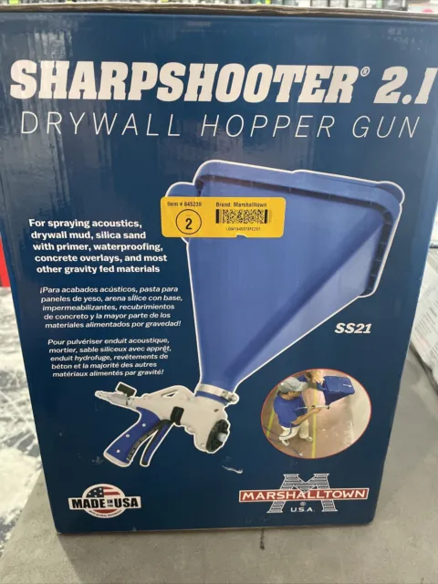 Marshalltown SharpShooter 2.1 Drywall Sprayer Gun with Hopper - Blue (SS21)