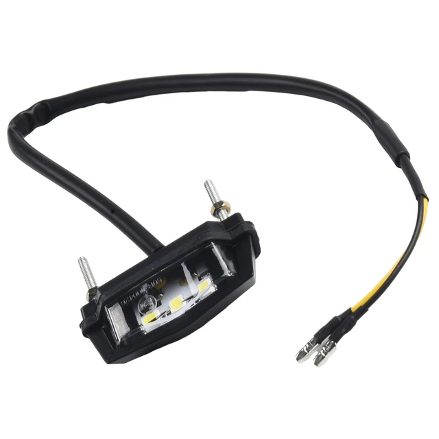 12V Éclairage Plaque Immatriculation Accessoires Noir Boîtier Moto Multi Usage