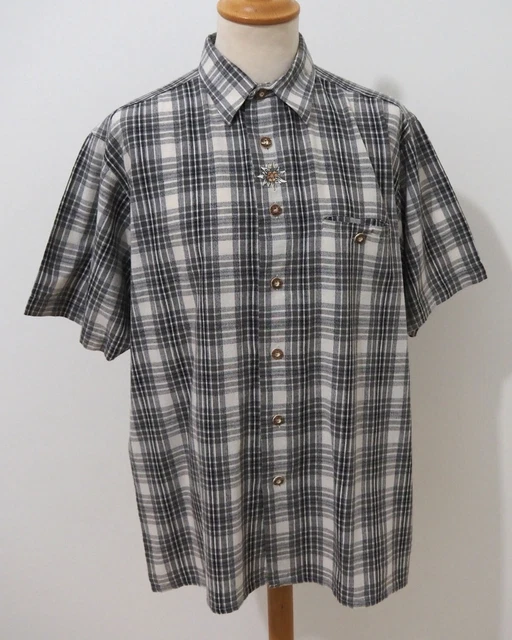 Trachten Sommer Hemd von Landhaus Kragenweite 43/44 Landhaus Stil Kurzarm C451