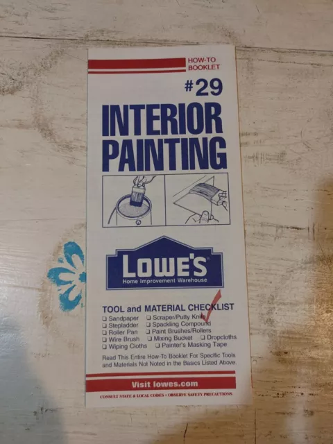 Vintage Lowe's How-To Booklet/Brochure Interior Painting #29