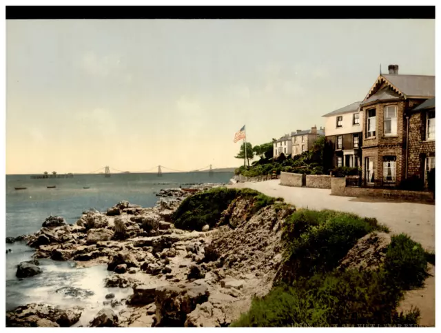 Angleterre. Isle of Wight. Ryde. Seaview near Ryde I. Vintage photochrom by P.Z,