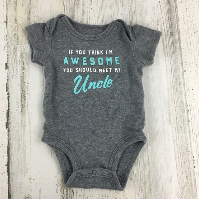Carters You Should Meet My Uncle Bodysuit One Piece Baby Boys Girls Sz NB