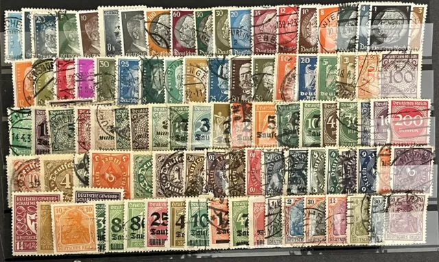 DEUTSCHES REICH - with WWII - Collection of  100 used stamps