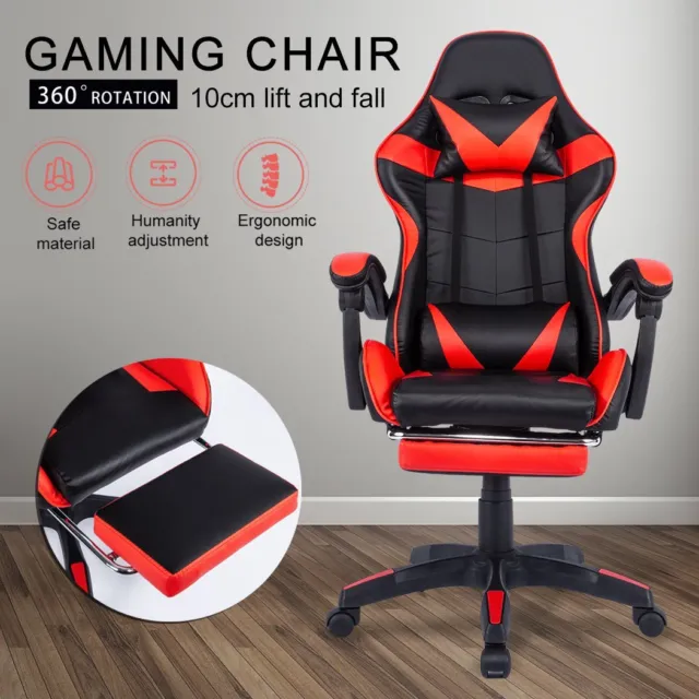 Gaming Chair Office Executive Computer Chairs Racing Footrest Racer