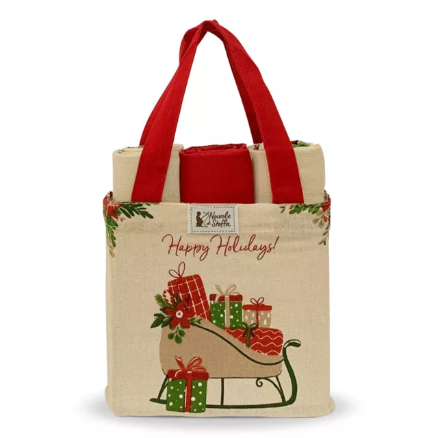 Set Torchons Et Sac Noel Nuvole di Stoffa Déco Idée Cadeau Noël 5735